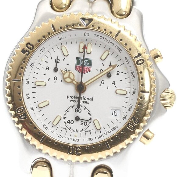 TAG HEUER S/el CG1120-0 Chronograph White Dial Quartz Men\'s Watch_878283 main image 11